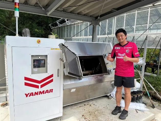 食品廃棄物の資源循環リサイクル（YANMAR社）