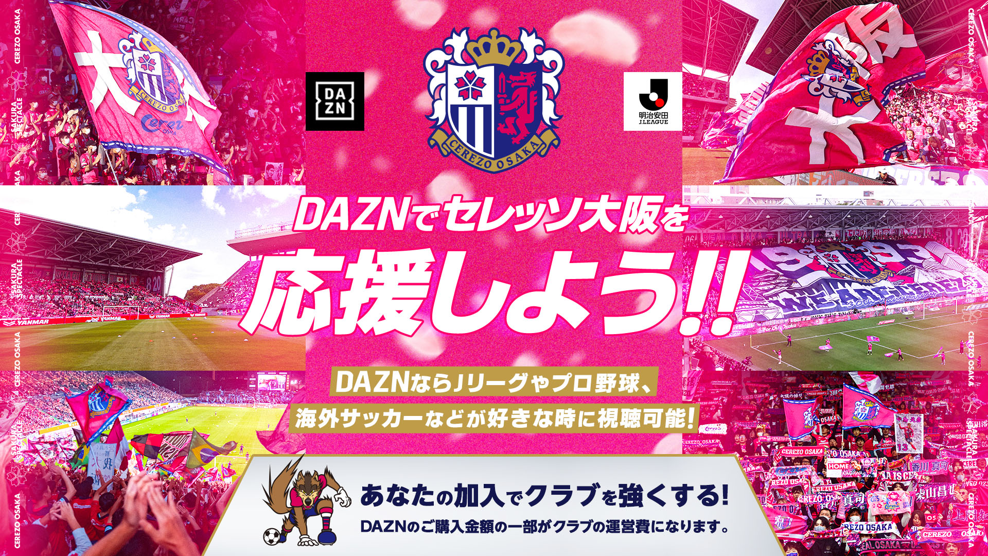 DAZNでセレッソ大阪を応援しよう！